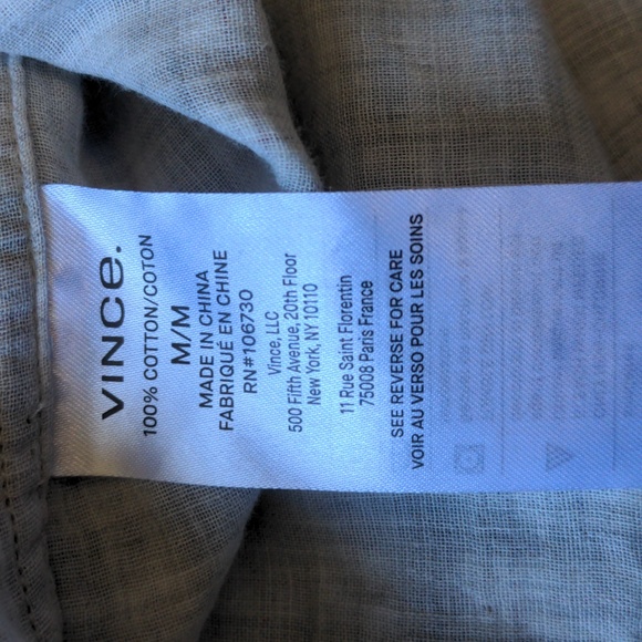 NWT Vince. Desertside Plaid Double Face Long Sleeve Shirt Size Medium - Picture 8 of 9